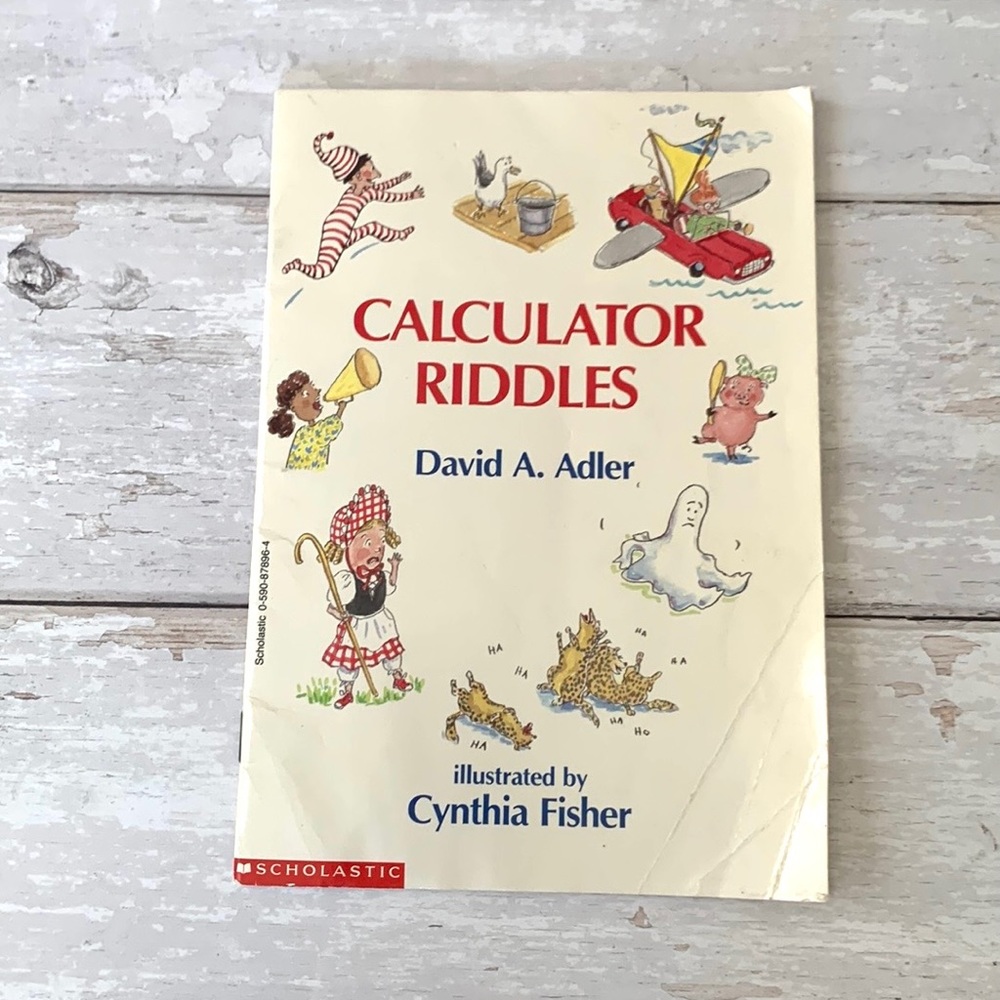 Calculator Riddles Kids Jokes Book by David A. Adler Scholastic Publishers